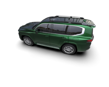 Yeşil cip beyaz arka planda izole edildi. 3d illüstrasyon.