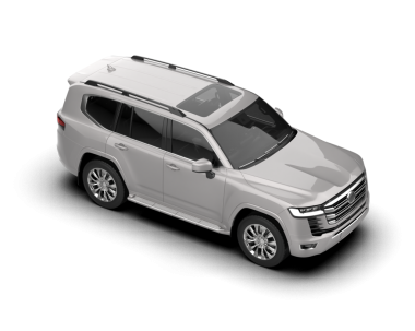 Aydınlık arkaplanda izole edilmiş beyaz bir arabanın 3 boyutlu görüntüsü