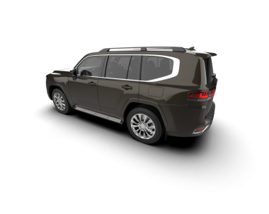 araba arka görünümü kırpma yolu ile beyaz üzerinde izole, 3d illüstrasyon