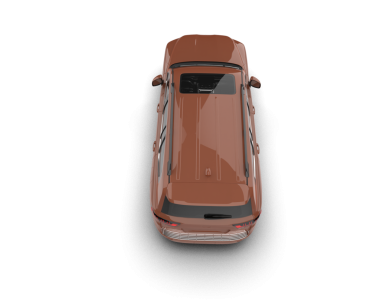 Beyaz arka planda bir araba. 3d oluşturma