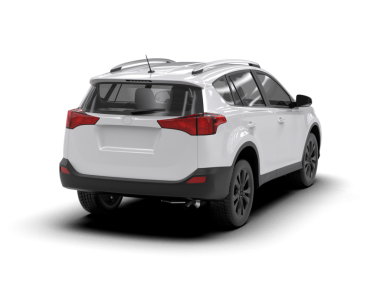 Modern SUV arabası beyaz arka planda izole edilmiş. 3d illüstrasyon.