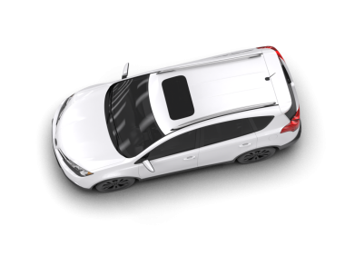 Araba beyaz arka planda izole edilmiş. 3d illüstrasyon.