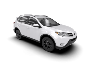 Gerçekçi beyaz araba. 3D görüntüleme izole edildi