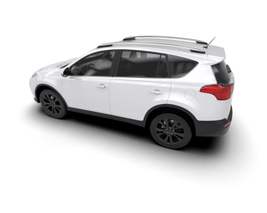 Beyaz arkaplandaki araba.