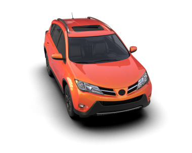 kırmızı modern SUv beyaz arkaplanda izole edildi