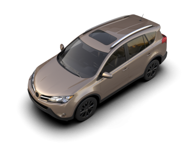 Siyah arkaplandaki bir SUV 'un 3 boyutlu görüntülemesi