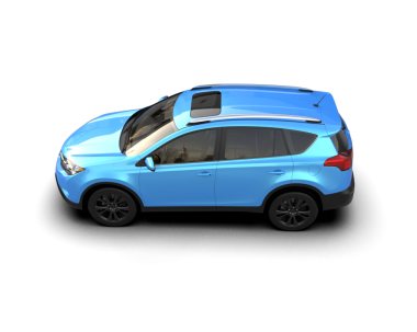 mavi küçük araba - arka görünüm