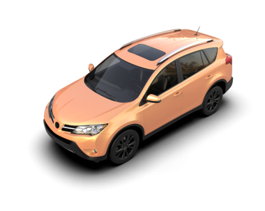 Modern bir arabanın 3 boyutlu görüntüsü. beyaz arkaplanda izole edilmiş.