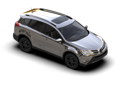 modern SUV aracı kırpma yolu ile beyaz arka planda izole edildi. 3d oluşturma