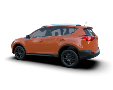 Siyah izole edilmiş arka planda daha az genel bir SUV 3 boyutlu görüntüleme