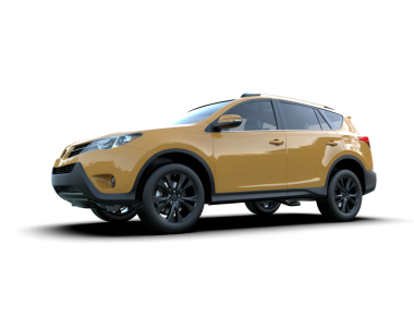 beyaz arkaplanda modern SUv