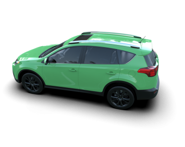 araba beyaz arkaplanda izole edildi