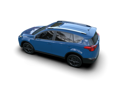 Siyah arka planda bir araba. 3d oluşturma