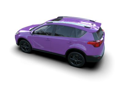 Mor çizgili modern bir cip. 3d oluşturma