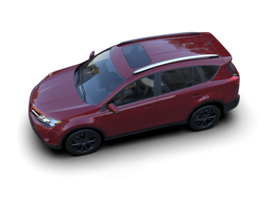 Siyah arka planda bir araba. 3d oluşturma