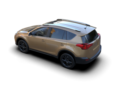 Gri arka planı siyah olan modern kompakt bir araba. 3d oluşturma