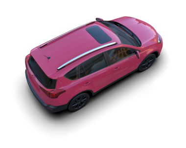 modern pembe araba siyah üzerine.