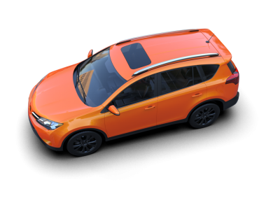turuncu modern şehir arabası - yan görünüm