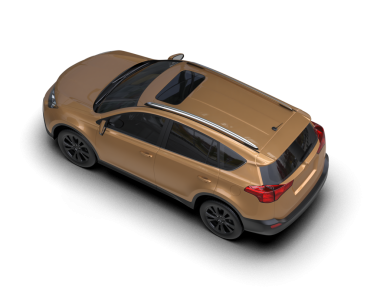 Beyaz arka planda izole edilmiş arabası olan bir SUV