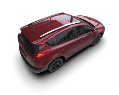 Beyaz arkaplanda izole edilmiş 3 boyutlu SUv çizimi - 3 boyutlu illüstrasyon.