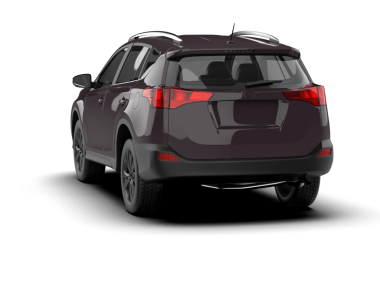 Siyah arka planda izole edilmiş bir stüdyo ortamında markasız bir SUV 'un 3 boyutlu görüntüsü.