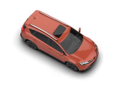 Beyaz arka planda kırmızı araba