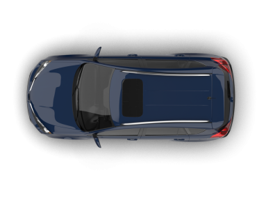 Modern SUV araba üst görünümü. 3 Boyutlu Hazırlama