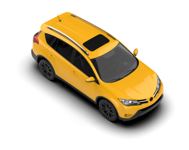 Beyaz arka planda modern bir araba. 3d oluşturma.