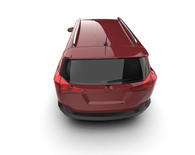 Modern araba beyaz arka planda izole edilmiş. 3d illüstrasyon.