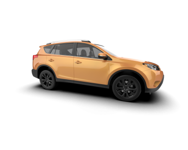 Arka planda izole edilmiş gerçekçi bir SUV aracı. 3D görüntüleme - illüstrasyon