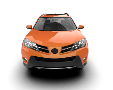 modern turuncu araba - ön manzara