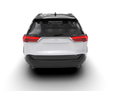 beyaz modern SUv kırpma yolu ile beyaz arkaplanda izole