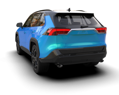 SUV 'un 3 boyutlu çizimi. 3d illüstrasyon.