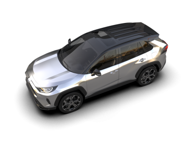 Modern SUV siyah arka planda. 3d oluşturma