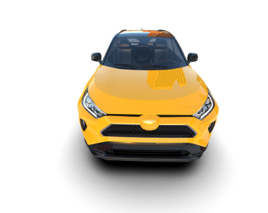 Arka planda modern bir araba. 3d oluşturma