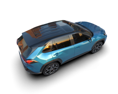 Gri arka planda gölgeli modern bir araba. 3d illüstrasyon