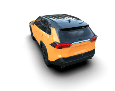 Siyah arka planda izole edilmiş modern küçük spor araba. 3d oluşturma