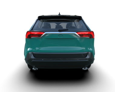 Araba arka planda izole. 3D görüntüleme - illüstrasyon