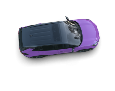 Araba beyaz arka planda izole edilmiş. Üst Manzara. 3d oluşturma