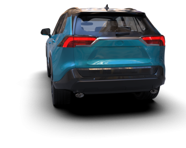 modern mavi SUV araba - arka görünüm