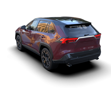 Siyah arka planı olan modern bir cip. 3d oluşturma