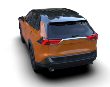 beyaz arkaplanda modern araba