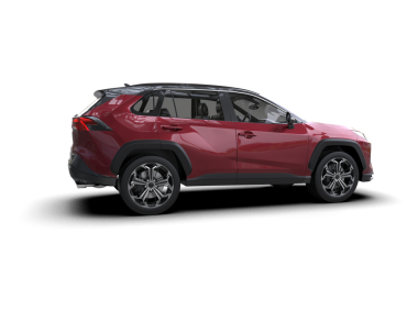 Kırmızı SUV arabası beyaz arka planda izole edilmiş. 3d oluşturma