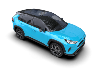 Arka planda küçük araba izole edildi. 3D görüntüleme - illüstrasyon