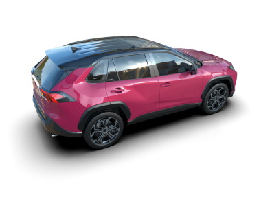 Modern pembe araba siyah üzerine izole edilmiş. 3 Boyutlu Hazırlama