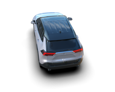 Bir markanın 3 boyutlu görüntülenmesi - daha az jenerik SUv siyah arkaplanda izole edildi