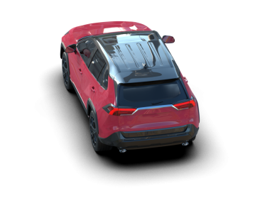 Modern araba siyah üzerinde. 3d illüstrasyon