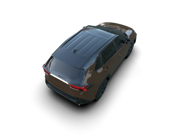 Modern araba arka planda izole edilmiş. 3D görüntüleme - illüstrasyon