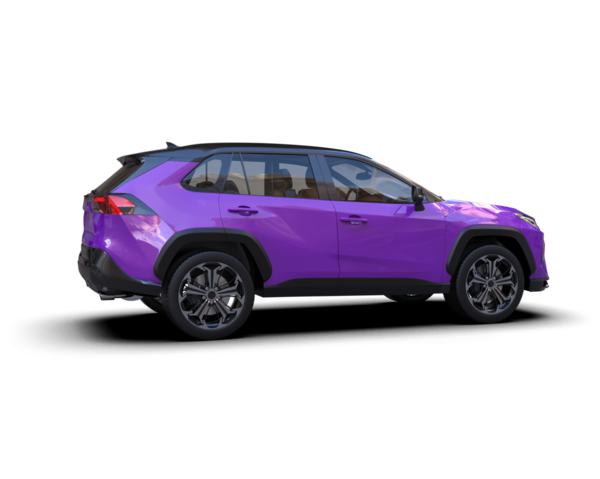 Beyaz arka planda modern SUV 'ye sahip bir SUV