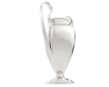 soccer ball with a white cup. vector illustration.